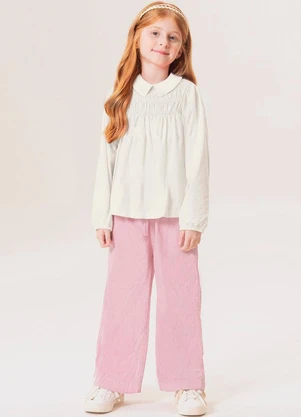 Bugbee - Bata Infantil em Malha com Gola Branco - BUGBEE
