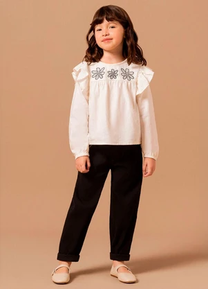 Bugbee - Bata Infantil em Tecido Branco - BUGBEE