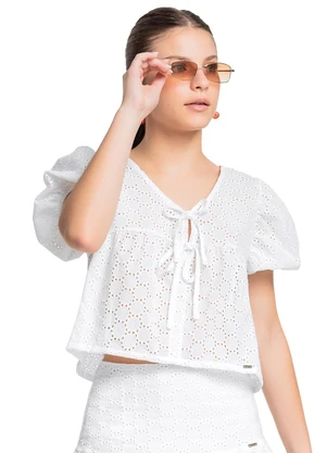 Gloss - Bata Juvenil em Laise Branco - GLOSS