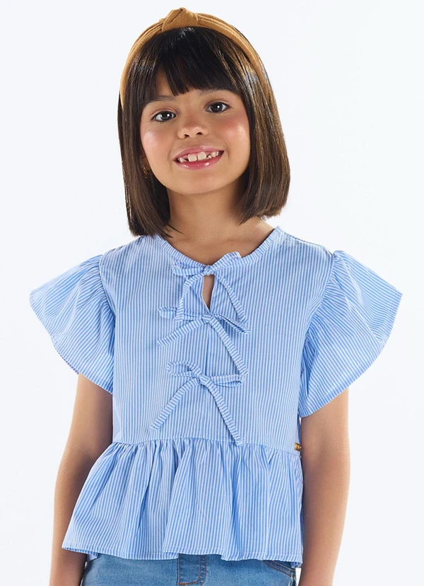 Quimby - Bata Listrada Menina Azul