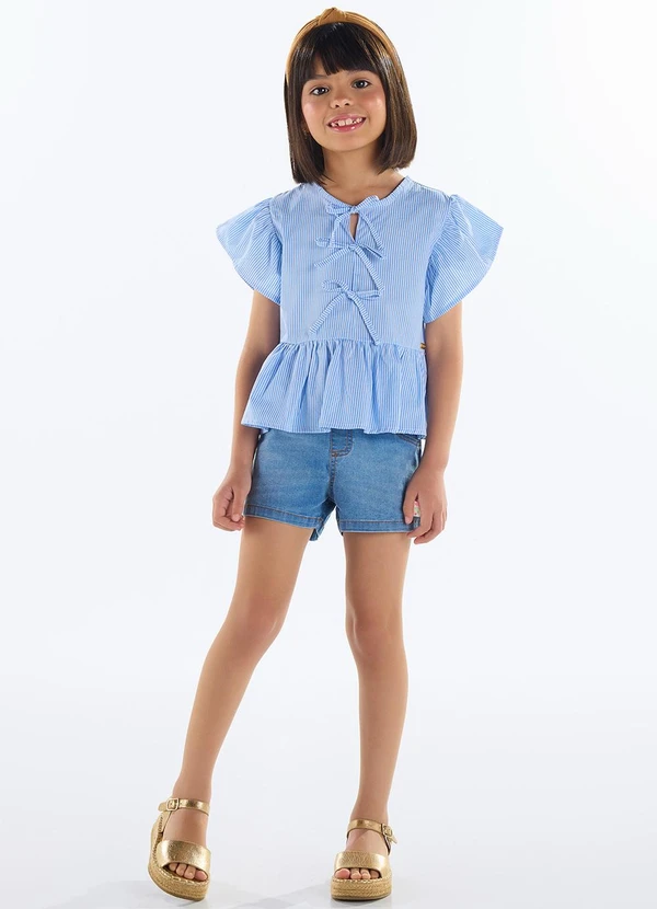 Quimby - Bata Listrada Menina Azul 3