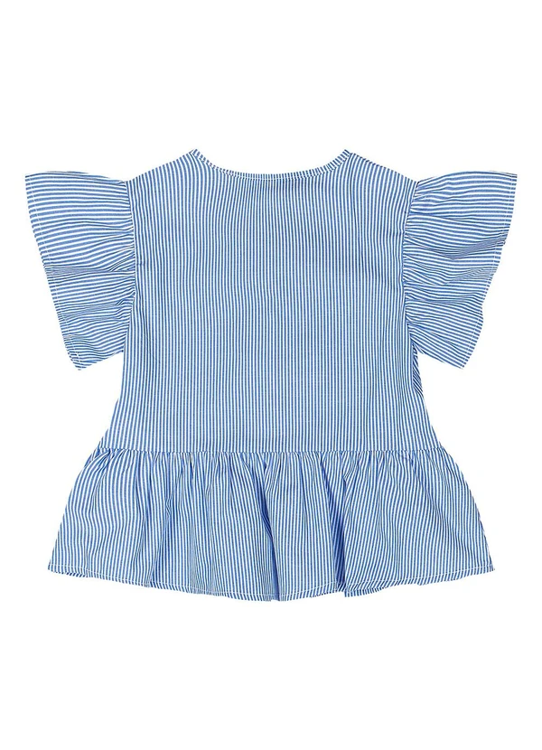 Quimby - Bata Listrada Menina Azul 6