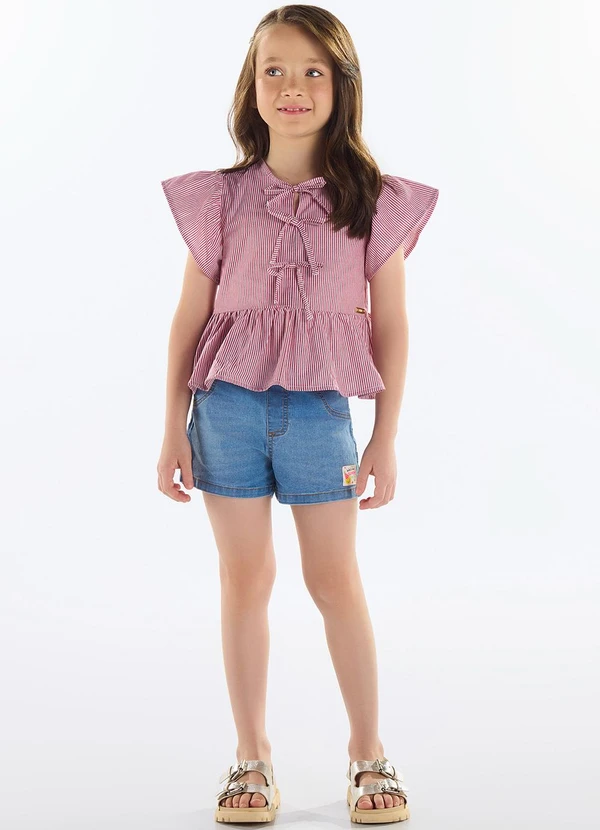 Quimby - Bata Listrada Menina Vermelho 2