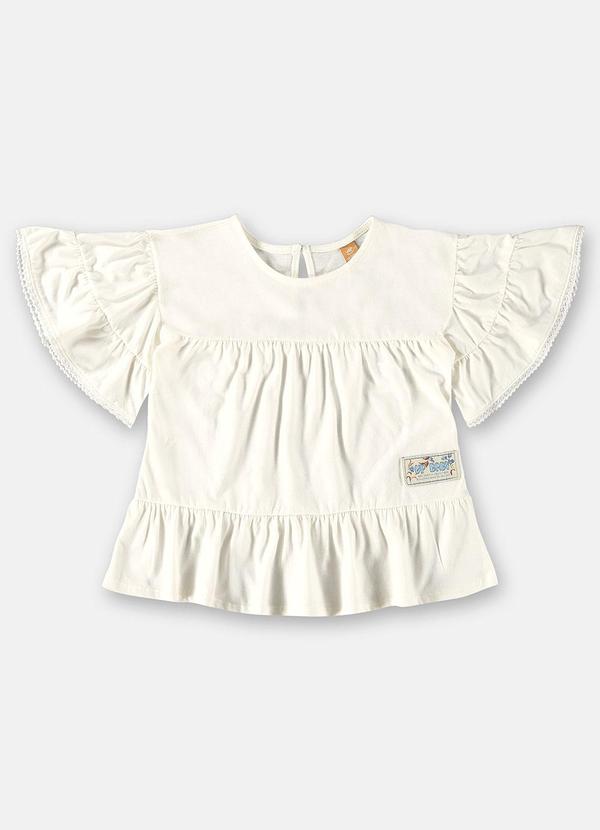 Up Baby - Bata Manga Curta Menina Off White 2