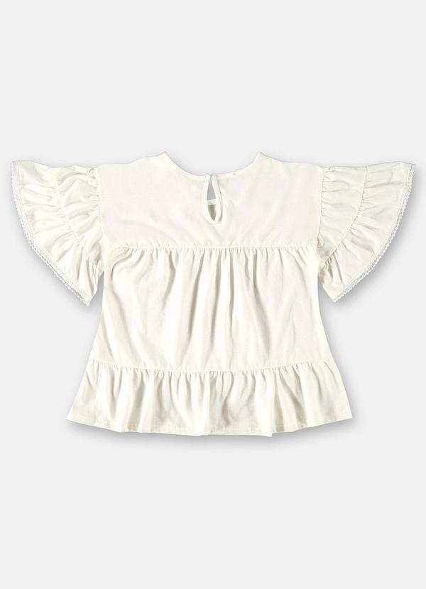Up Baby - Bata Manga Curta Menina Off White 3