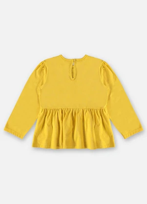 Up Baby - Bata Manga Longa Infantil Menina Amarelo - UP BABY