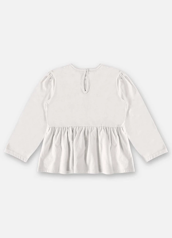 Up Baby - Bata Manga Longa Infantil Menina Off White 2