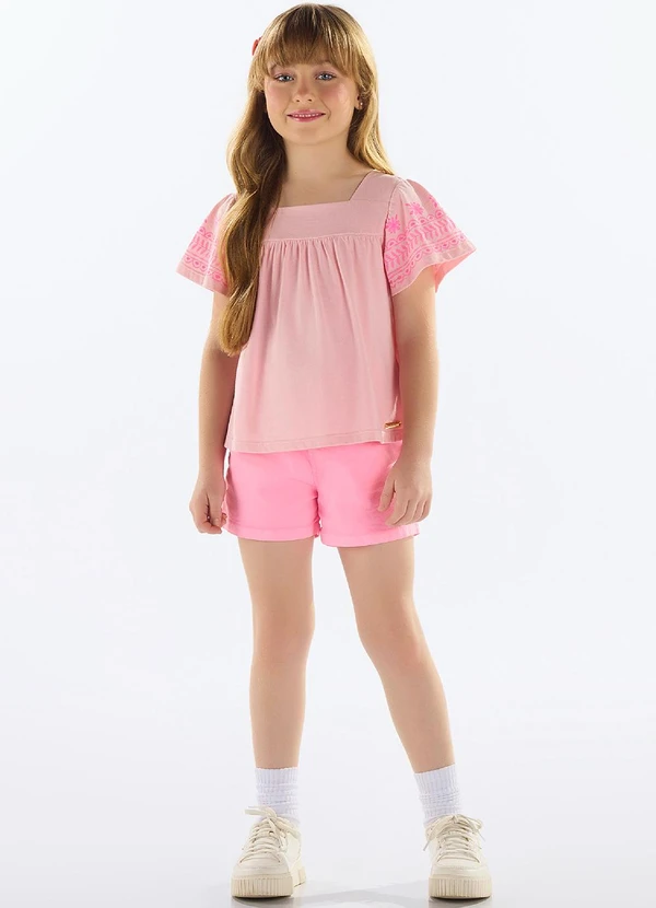 Quimby - Bata Meia Malha Menina Rosa 2