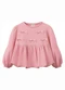 Carinhoso - Blusa Bata com Laços Off White - variação: Rosa