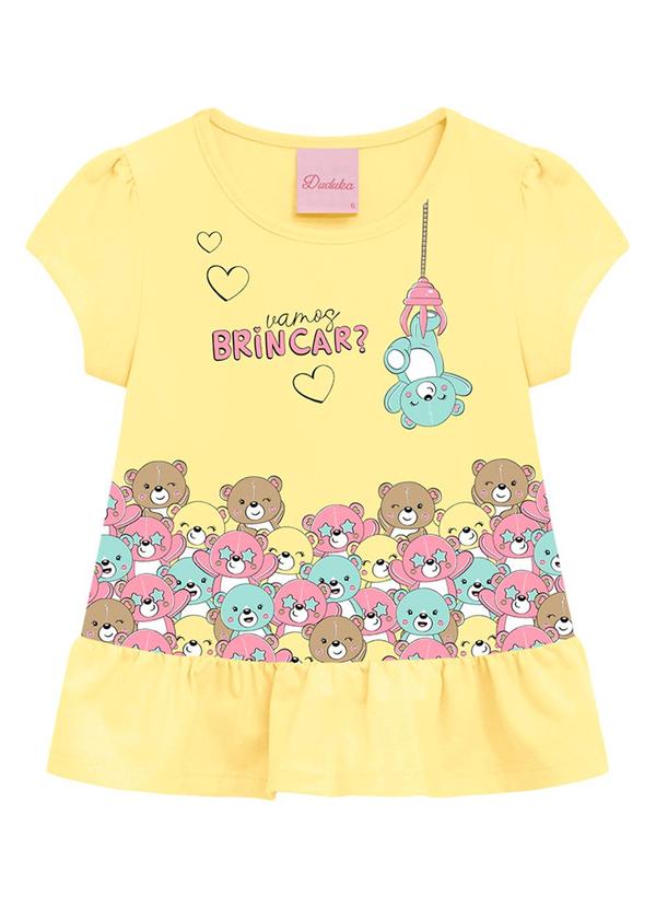 Duduka - Blusa Infantil Menina Amarelo