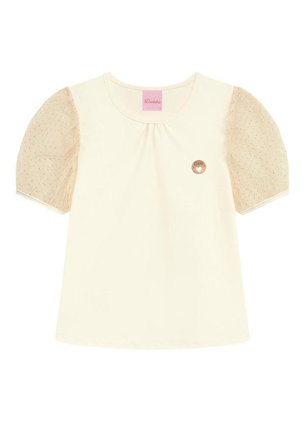 Duduka - Blusa Infantil Menina Bege