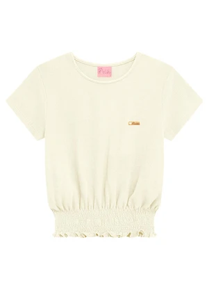 Duduka - Blusa Infantil Menina Bege - DUDUKA