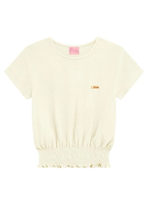 Duduka - Blusa Infantil Menina Bege
