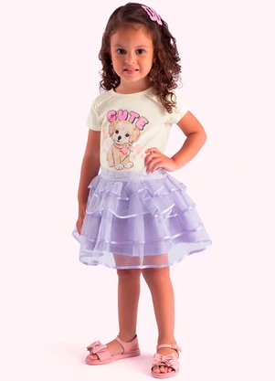 Duduka - Blusa Infantil Menina Branco - DUDUKA