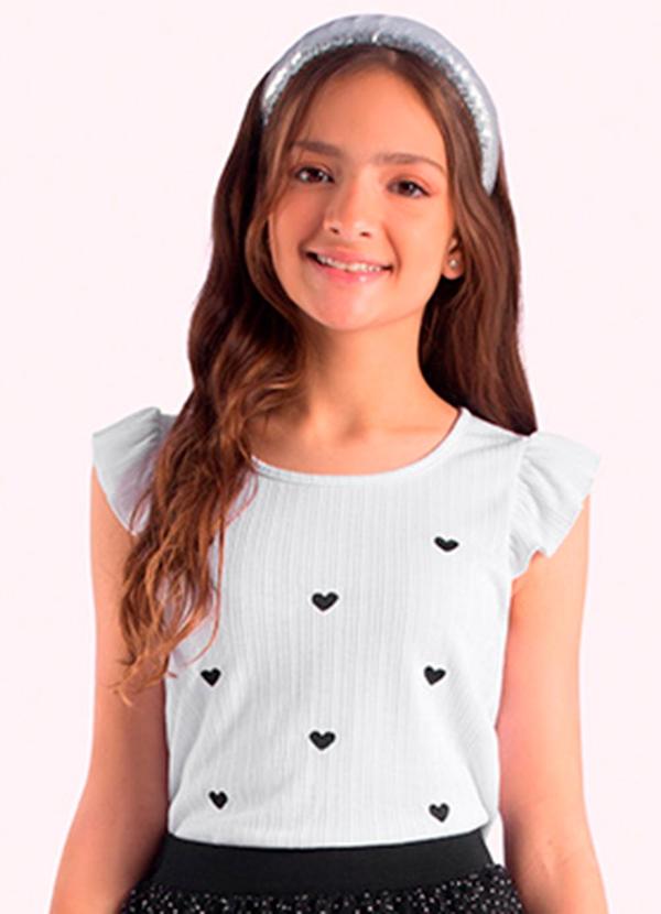 Duduka - Blusa Infantil Menina Branco 1