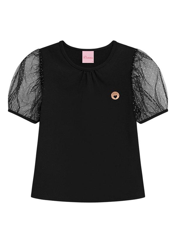 Duduka - Blusa Infantil Menina Preto 3