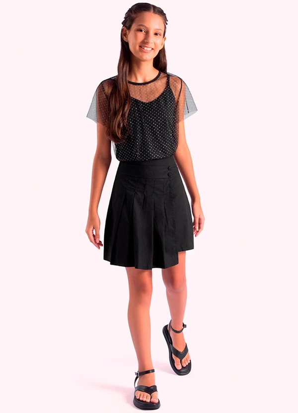 Duduka - Blusa Infantil Menina Preto 2