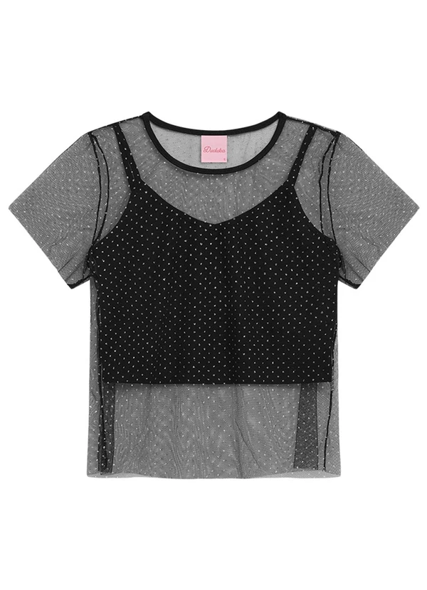 Duduka - Blusa Infantil Menina Preto 3