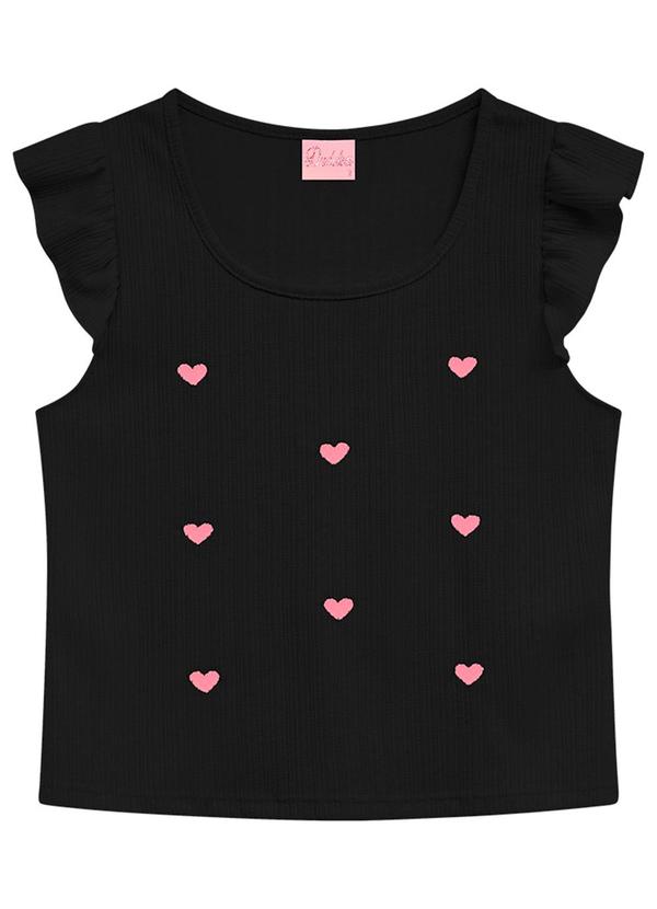 Duduka - Blusa Infantil Menina Preto