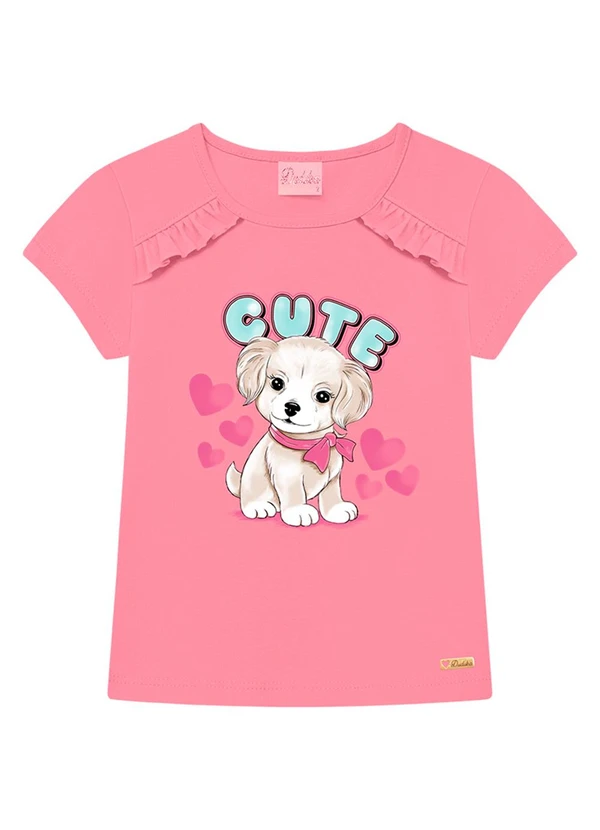 Duduka - Blusa Infantil Menina Rosa