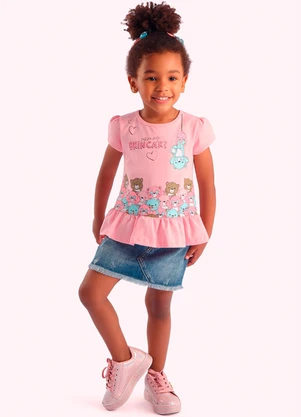 Duduka - Blusa Infantil Menina Rosa - DUDUKA