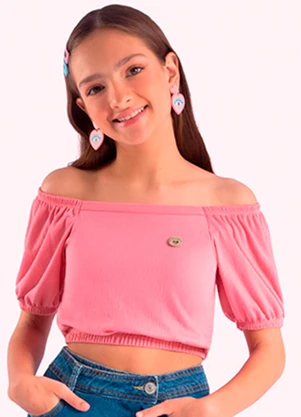 Duduka - Blusa Infantil Menina Rosa - DUDUKA