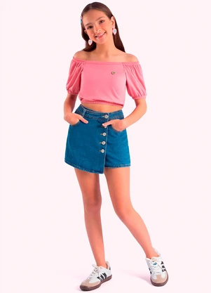 Duduka - Blusa Infantil Menina Rosa - DUDUKA