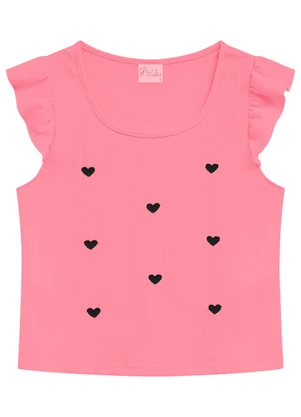 Duduka - Blusa Infantil Menina Rosa - DUDUKA