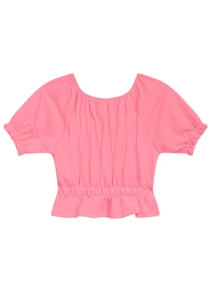 Duduka - Blusa Infantil Menina Rosa - DUDUKA