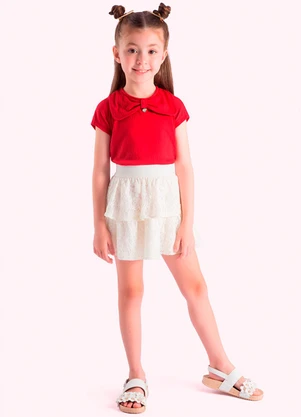 Duduka - Blusa Infantil Menina Vermelha - DUDUKA