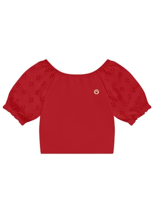 Duduka - Blusa Infantil Menina Vermelho - DUDUKA