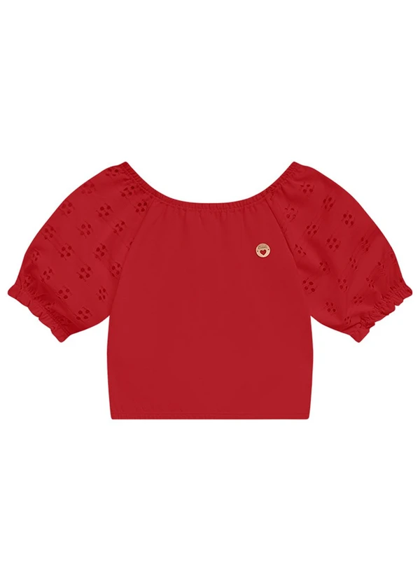 Duduka - Blusa Infantil Menina Vermelho