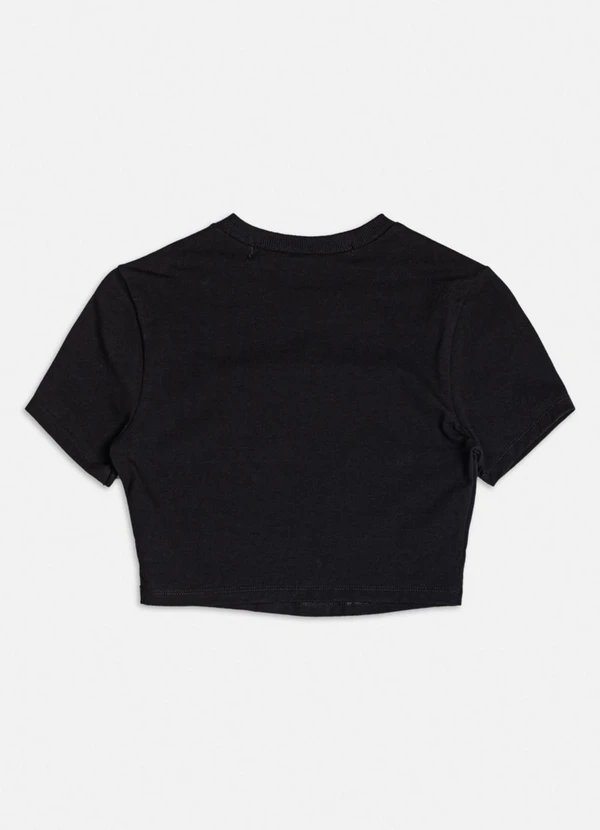 Authoria - Baby Tee Preta com Laços de Veludo Preto 2