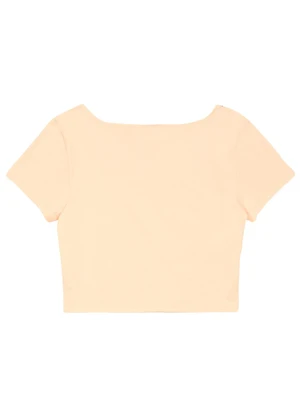 Blusa Cropped Básica para Menina Gloss Laranja - GLOSS