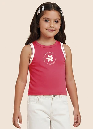 Malwee Kids - Blusa Cropped Canelada Today Is a Good Day Rosa - MALWEE KIDS