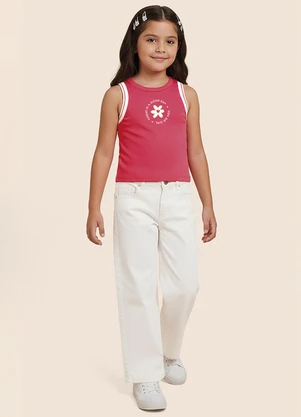 Malwee Kids - Blusa Cropped Canelada Today Is a Good Day Rosa - MALWEE KIDS