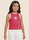 Malwee Kids - Blusa Cropped Canelada Today Is a Good Day Preto - variação: Rosa