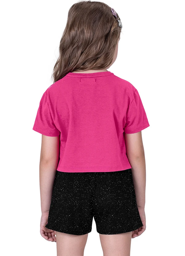 Trick Nick - Blusa Cropped com Shorts com Glitter Rosa 4
