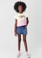 Young Class - Blusa Cropped em Malha Infantil Menina  Natural - variação: Natural