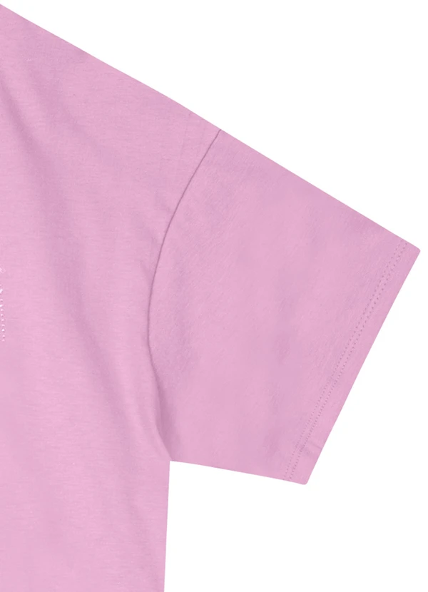 Young Class - Blusa Cropped em Malha Infantil Menina Rosa 3