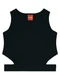 Kyly - Blusa Cropped Infantil Menina Básica Preto - variação: Preto