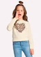 Kyly - Blusa Cropped Infantil Menina com Strass Verde - variação: Bege