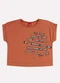 Kyly - Blusa Cropped Infantil Menina Estrela Preto - variação: Laranja