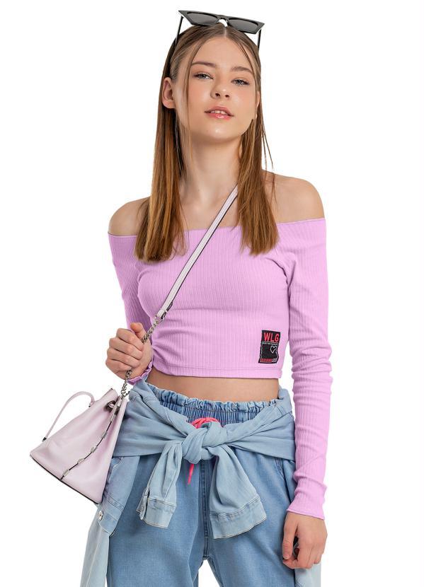 Gloss - Blusa Cropped Juvenil Menina Roxo