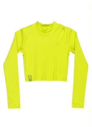 Gloss - Blusa Cropped Juvenil Menina Verde - GLOSS