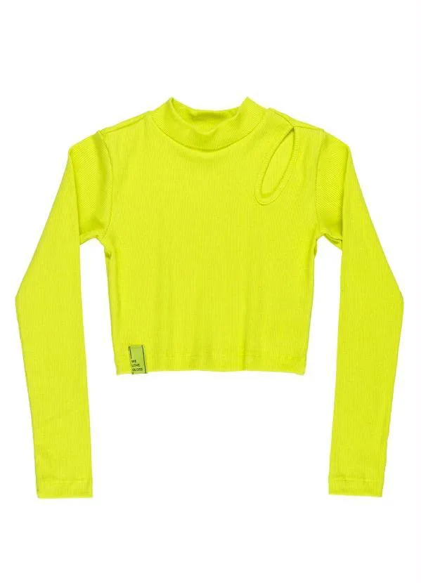 Gloss - Blusa Cropped Juvenil Menina Verde