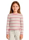 Malwee Kids - Blusa Cropped Listrada Canelada Preto - variação: Rosa