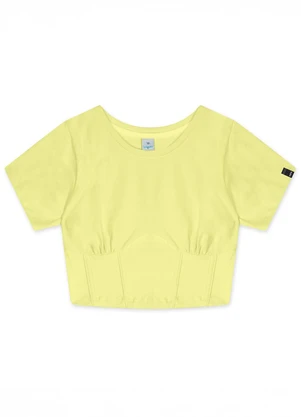 Hapier - Blusa Cropped Manga Curta Juvenil Verde - HAPIER