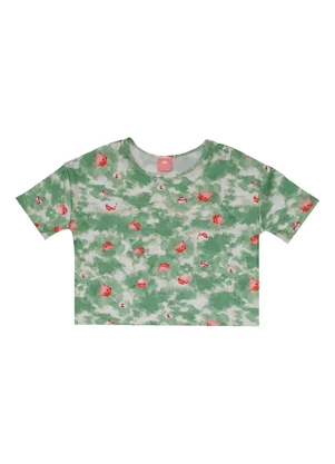Lilica Ripilica - Blusa Cropped Manga Curta Verde - LILICA RIPILICA