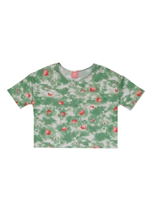 Lilica Ripilica - Blusa Cropped Manga Curta Verde - LILICA RIPILICA